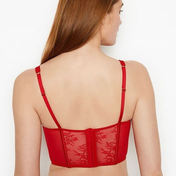 Victoria Secret Dream Angel Unlined Lace-Up Corset Top WHITE S NWT‎ IN PKG - Picture 2 of 7